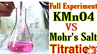 TITRATION OF M20 MOHR SALT SOLUTION with KMnO4 notes with Explanation [upl. by Amir396]