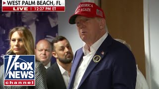 Trump thanks staff after voting in Florida Lets see if we can close it out [upl. by Ahcrop232]