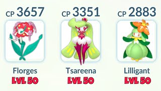 ALL MAX CP FLOWER POKÉMON TEAM in Pokemon GO [upl. by Anitsyrhk]