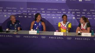 Nafissatou Thiam Threepeats at Olympic Hep Gold Medalist Press Conference [upl. by Laughry732]