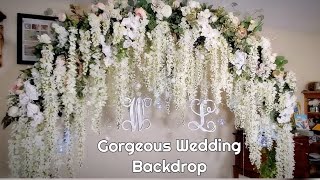 DIY 10 ft Wedding Floral DecorPhoto Backdrop [upl. by Ianej]