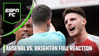 ‘RIDICULOUS’ Declan Rice sent off in Arsenal’s draw vs Brighton  Premier League reaction  ESPN FC [upl. by Atalaya]