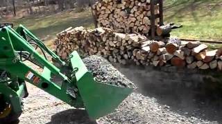 John Deere 4120 tractor at work on the driveway [upl. by Hpotsirhc856]