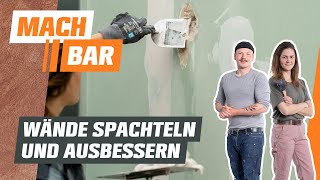 Wände spachteln und ausbessern  OBI [upl. by Katusha612]