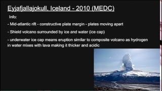 A2 Geography Tectonics Part 2 Vulcanicity amp Volcanic Case Stuides [upl. by Frost]