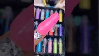 Putting real SLIME inside my nail shorts nails satisfying [upl. by Rosene]