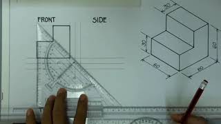 Exercise 11 Orthographic Drawing [upl. by Narod]