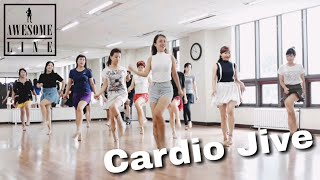 Cardio Jive Line Dance  Ike amp Virginia Po Easy Intermediate Level [upl. by Ylro]