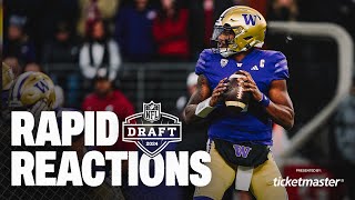 Atlanta Falcons select Michael Penix Jr  Rapid Reactions [upl. by Annawad]