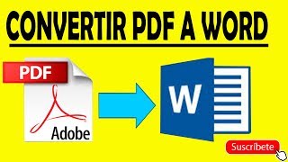 CÓMO CONVERTIR ARCHIVOS DE PDF A WORD SIN PROGRAMAS [upl. by Wylde]