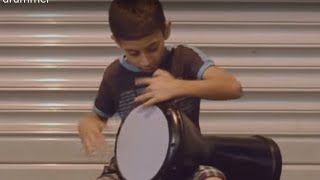 Amazing Street DoumbekGoblet Drum Kid drummer [upl. by Reffotsirhc314]