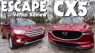 🔴 NEW 2018 Ford Escape SEL VS 2017 Mazda CX5 GT  Versus Review [upl. by Alle]