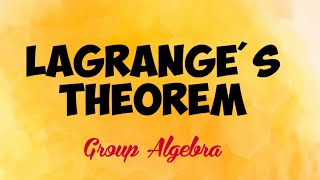 Lagranges theorem  L16  Group algebra  Group and ring [upl. by Annotahs]