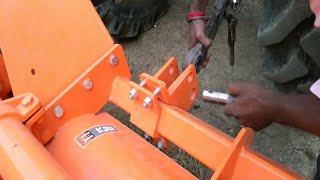 How To Attach Rotavator To Tractor  Tractor Attachment With Rotavator [upl. by Ojeitak631]