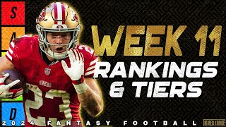 Week 11 Running Back Rankings  2024 Fantasy Football [upl. by Samira]