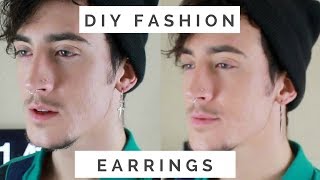 diy dangle fashion earrings  mens fashion [upl. by Keverne181]