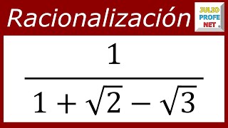 RACIONALIZACIÓN CON TRES TÉRMINOS EN EL DENOMINADOR [upl. by Neras]