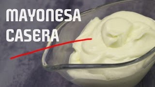 CÓMO HACER MAYONESA CASERA CON ACEITE DE OLIVA  Fácil y sin que se corte [upl. by Ohara]