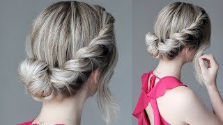 How To Easy Updo  French Rope Braid [upl. by Larret]