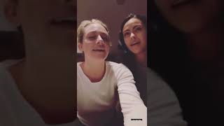 Lili Reinhart amp Camila Mendes Vibing To Ariana Grande Insta lilireinhartsmiles shorts [upl. by Levitus]