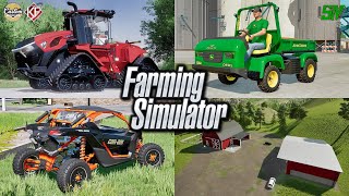 Farm Sim News  Steiger 715 New Tracks JD ProGator CanAM X3 amp Ravenport 22  Farming Simulator [upl. by Elak]