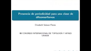 Presencia de periodicidad para una clase de difeomorfismos [upl. by Wolgast]