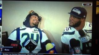 Marshawn Mike Rob media Day Interview Hilarious Boss Go Hawks [upl. by Elon]