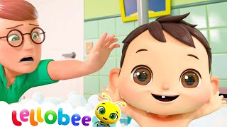 Splish and Splash fun in the Bath Song  Lellobee  Kids Show  Toddler Songs  Healthy Habits [upl. by Hakilam]