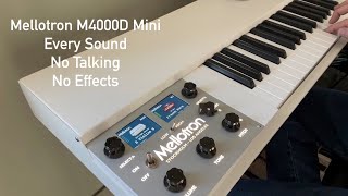 All the Sounds of the Mellotron M4000D Mini No Talking No Effects [upl. by Nidya323]