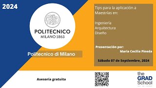 7 sept 2024 Webinar Politecnico de Milan [upl. by Jecoa450]