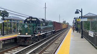 New York Atlantic Railway RS70 Kleet lumber train at Pinelawn 9262024 [upl. by Tolecnal]