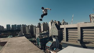 Huge front flip roof gap in Hong Kong 80m high 🇭🇰 [upl. by Samuel]