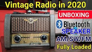 iGear Retro Radio Unboxing  Retro Classic Vintage Radio with Bluetooth SpeakerFMSW amp AM Support [upl. by Yleoj]