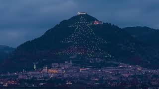 Accensione albero di Natale più grande del mondo a Gubbio in Italia 2019 [upl. by Steve]