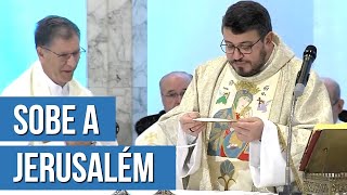 Sobe a Jerusalém  Canto de ofertório para missa com letra [upl. by Ohcamac]