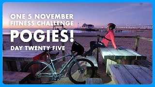 Day 25 One 5 November Fitness Challenge  Pogies  First Dry And Cold Ride  November Daily Vlog [upl. by Cadal]