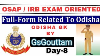 odishagk day8 osap irb odisha police importantquestions facts motivation [upl. by Eimmas]