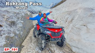 Rohtang pass me Snow Scooter Race 🏁😀 Lahoul spiti to Manali HP191 [upl. by Nomla]