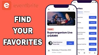 How To Find Your Favorites On Eventbrite App [upl. by Han]