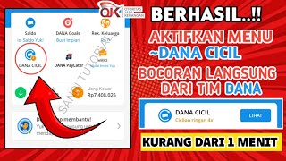 DANA CICIL  CARA CEPAT AKTIFKAN MENU DANA CICIL DI APLIKASI DANA  PINJAMAN SALDO DANA [upl. by Lotti776]