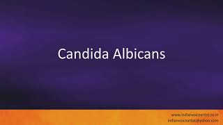 Pronunciation of the words quotCandida Albicansquot [upl. by Saxe]