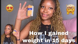 How im gaining weight Cipla Actin review South African YouTuber [upl. by Aineg]