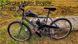 2Stroke Bicycle 80cc Building A Motorcycle Engine Kit Install How To Motor bicycle 66cc 48cc 50cc [upl. by Gayelord]