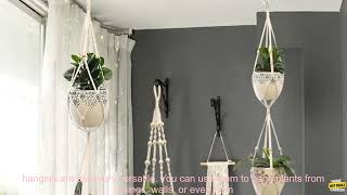 1005005897000596 Hanging Plant Handmade Macrame Plant Hanger Flower Pot Planter Hanger [upl. by Lyndy]