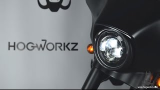 HOGWORKZ®  7quot LED Daymaker Style Headlight for Harley  Installation Guide [upl. by Okihcim]