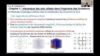 Ingénierie des fondationsChapitre 1 Examen de la mécanique des sols Partie11Méthodes numériques [upl. by Ssenav]