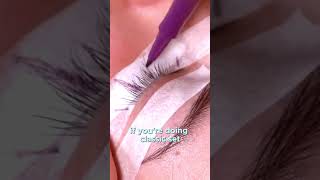 Mastering the Falsies Effect Eyelash Extensions for a Wispy Lookshorts eyelashextensionsbeauty [upl. by Animas]