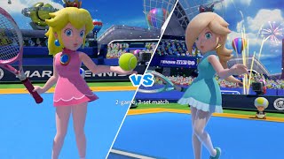 Mario Tennis Ultra Smash  Peach Vs Rosalina [upl. by Aikat]