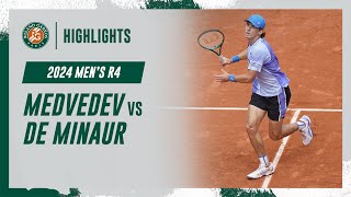 Medvedev vs De Minaur Round 4 Highlights  RolandGarros 2024 [upl. by Anigger]