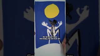 JulyFy2024 Day 20  Drawing a Howling Wolf Silhouette with Acrylic PaintMarkers [upl. by Ebenezer]